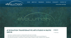 Desktop Screenshot of evolutiontransformativearts.com
