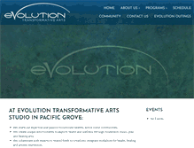 Tablet Screenshot of evolutiontransformativearts.com